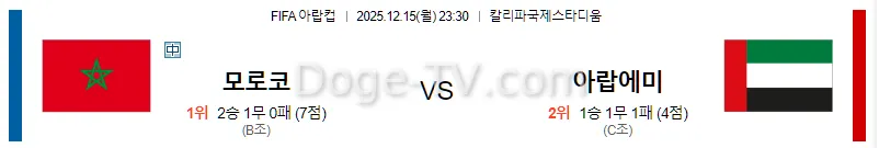 12월15 모로코 아랍에미리트 해외축구분석 스포츠무료중계 스포츠분석
